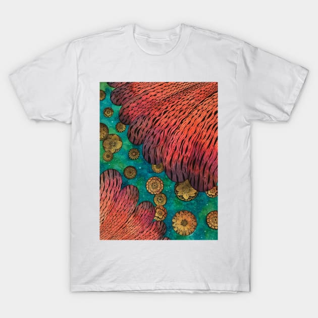 Hidden Memories Abstract T-Shirt by amyliafaizalart